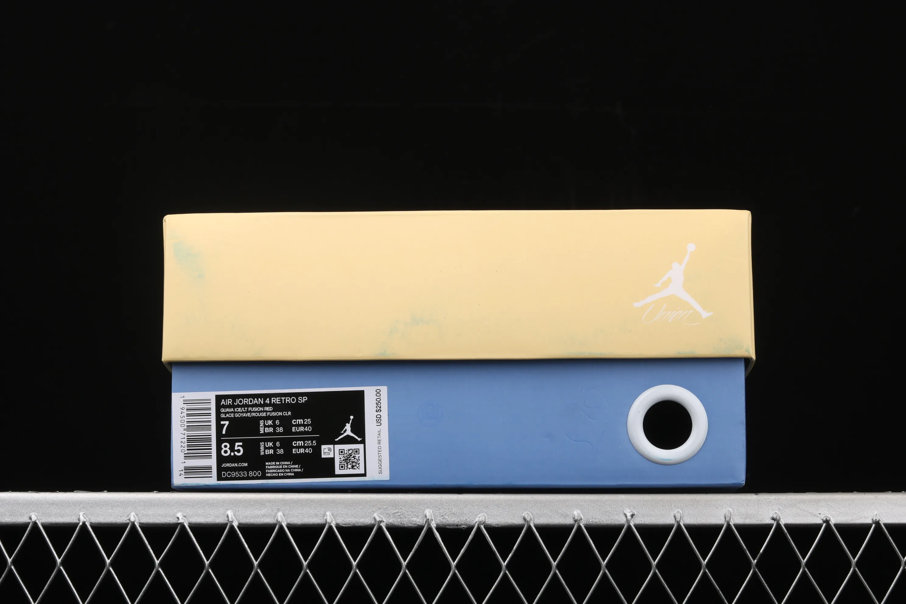 All categories Air Jordan Jordan series basketball shoes Air Jordan 4 G version Union LA x Air Jordan 4 Retro "Off Noir" AJ4 Joe 4 Union Pink Blue Knights DC9533-800